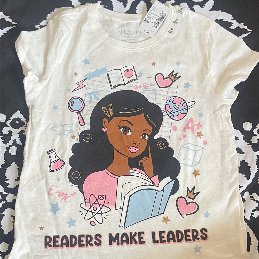 Place White Graphic Tee with Readers Design